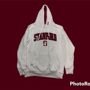 White Stanford University Hoodie/ hooded sweatshirt/sweatshirt